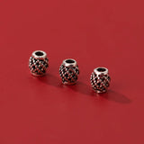 5pcs 925 Sterling Silver Hollow Pattern Beads Pendant Charms DIY Fine Accessorie