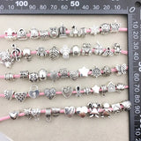 60PCS Tibetan Silver Butterfly Letter Spacer Beads Pendant Charms for DIY Making