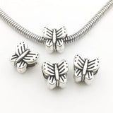 60PCS Tibetan Silver Butterfly Letter Spacer Beads Pendant Charms for DIY Making