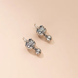925 Silver Retro Animal Brave Troops Round Bells Pendant Charms DIY Supplies