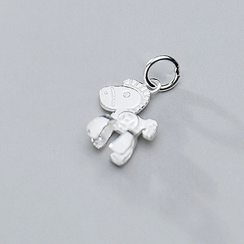 Vintage Horse Charm 925 Silver Thai Animal DIY Necklace Bracelet