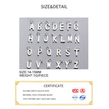 925 Silver 26 Letter Charms A-Z for Necklace Making DIY Jewelry Accessories