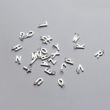 925 Silver 26 Letter Charms A-Z for Necklace Making DIY Jewelry Accessories