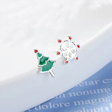 925 Silver Animals Moon Stud Earrings for Women Party Jewelry