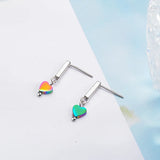 925 Silver Animals Moon Stud Earrings for Women Party Jewelry