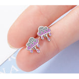 925 Silver Animals Moon Stud Earrings for Women Party Jewelry