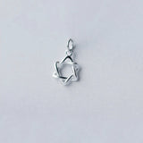 925 Sterling Silver Big Hollow star Charms DIY Necklace Accessory