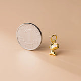 925 Silver Elk Deer Pink Enamel Pendant Charms DIY Necklace