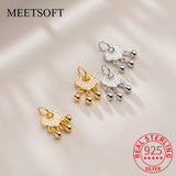 925 Silver Lock and Bells Zircon Pendant Charms DIY Jewelry Accessory
