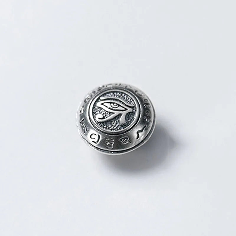 MEETSOFT 925 Silver Eye of Horus Retro Loose Beads DIY Necklace Jewelry