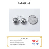 MEETSOFT 925 Silver Eye of Horus Retro Loose Beads DIY Necklace Jewelry
