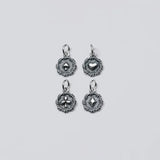 925 Silver Card Sign DIY Bracelet Making Finding Retro Charms Jewelry