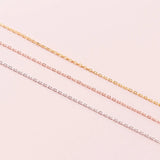 925 Silver Bead Cross Chain Choker Necklace DIY Jewelry
