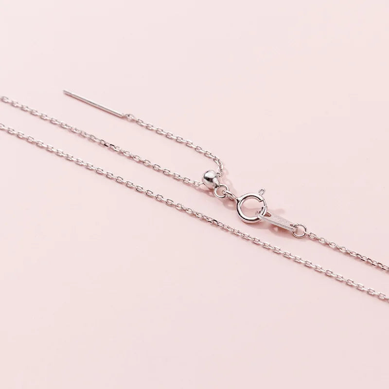 925 Silver Bead Cross Chain Choker Necklace DIY Jewelry