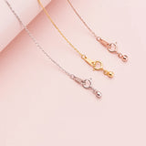 925 Silver Bead Cross Chain Choker Necklace DIY Jewelry