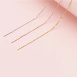 925 Silver Bead Cross Chain Choker Necklace DIY Jewelry