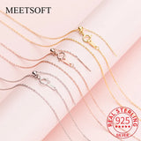 925 Silver Bead Cross Chain Choker Necklace DIY Jewelry