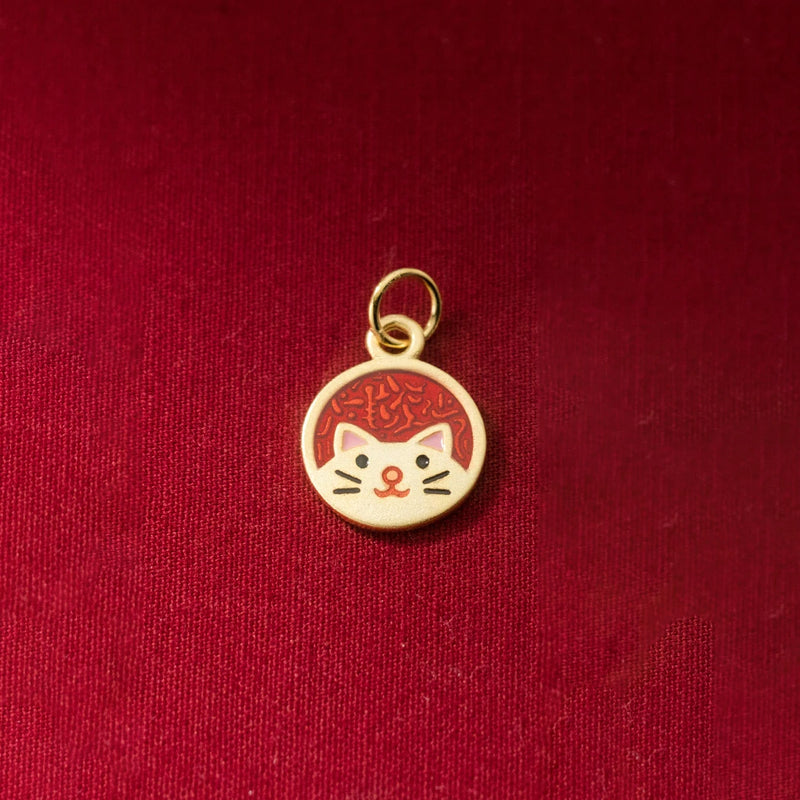 925 Silver Retro 11MM 3D Lucky Cat Enamel Pendant DIY Supplies