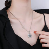 925 Silver Retro Double-sided Star Choker Necklace