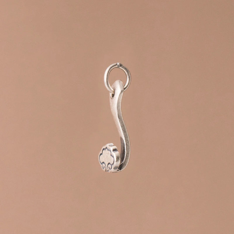 925 Silver Longevity Good Luck Ganoderma Pendant Charms