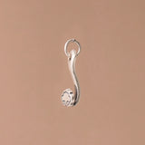 925 Silver Longevity Good Luck Ganoderma Pendant Charms