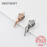 925 Sterling Silver Crown Clip Pendant DIY Jewelry Accessory