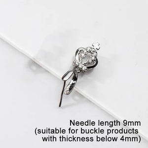 925 Sterling Silver Crown Clip Pendant DIY Jewelry Accessory