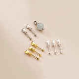 925 Silver Spiral Round Bead Clip Pendant DIY Jewelry