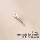 925 Silver Spiral Round Bead Clip Pendant DIY Jewelry