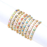 925 Silver Evil Eye Zircon Bracelet Adjustable 18K