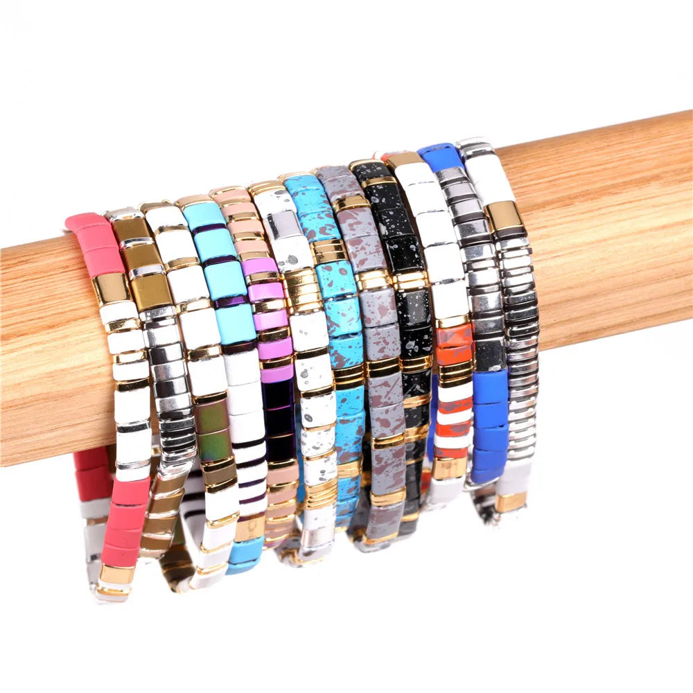 Bohemia Sterling Silver Beads Bracelet for Women