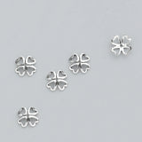 10pcs S925 Sterling Silver Flower Bead Caps Charms DIY Jewelry Accessory
