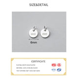 5pcs 925 Sterling Silver 6mm Charms DIY Fine Jewelry Finding Necklace Accessory