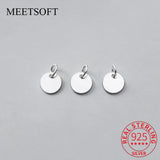 5pcs 925 Sterling Silver 6mm Charms DIY Fine Jewelry Finding Necklace Accessory