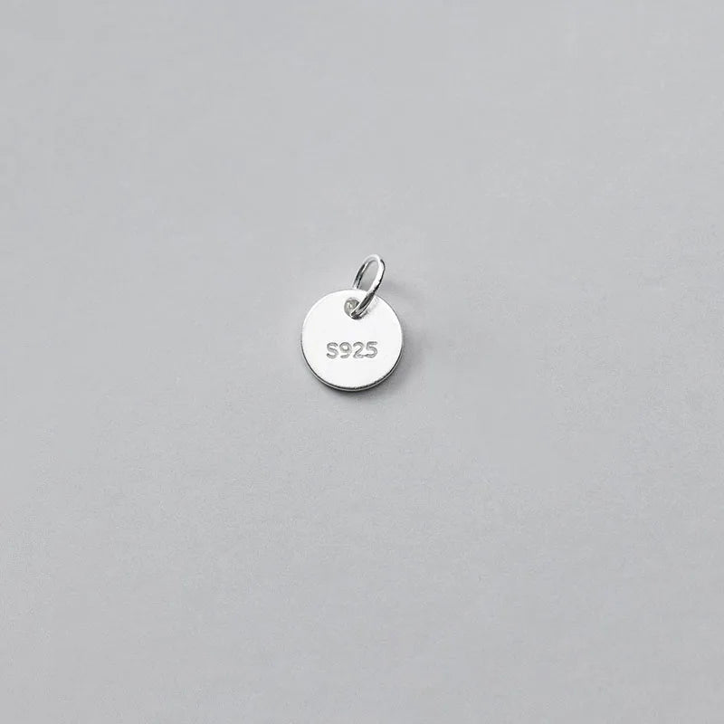 5pcs 925 Sterling Silver 6mm Charms DIY Fine Jewelry Finding Necklace Accessory