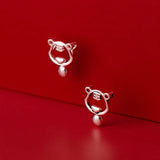 925 Silver Tiger Bells Pendant Charms DIY Necklace Bracelet