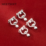 925 Silver Tiger Bells Pendant Charms DIY Necklace Bracelet