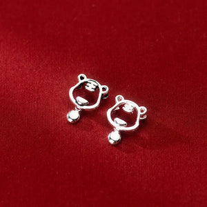 925 Silver Tiger Bells Pendant Charms DIY Necklace Bracelet