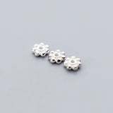 925 Silver Spacer Bead Caps 4-7mm 3pcs DIY Jewelry Components