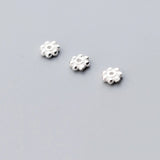 925 Silver Spacer Bead Caps 4-7mm 3pcs DIY Jewelry Components