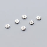 925 Silver Spacer Bead Caps 4-7mm 3pcs DIY Jewelry Components