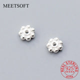 925 Silver Spacer Bead Caps 4-7mm 3pcs DIY Jewelry Components