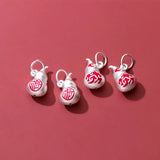 925 Sterling Silver Cloud Gourd Dangle Charms for DIY Necklace