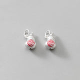 925 Sterling Silver Cloud Gourd Dangle Charms for DIY Necklace