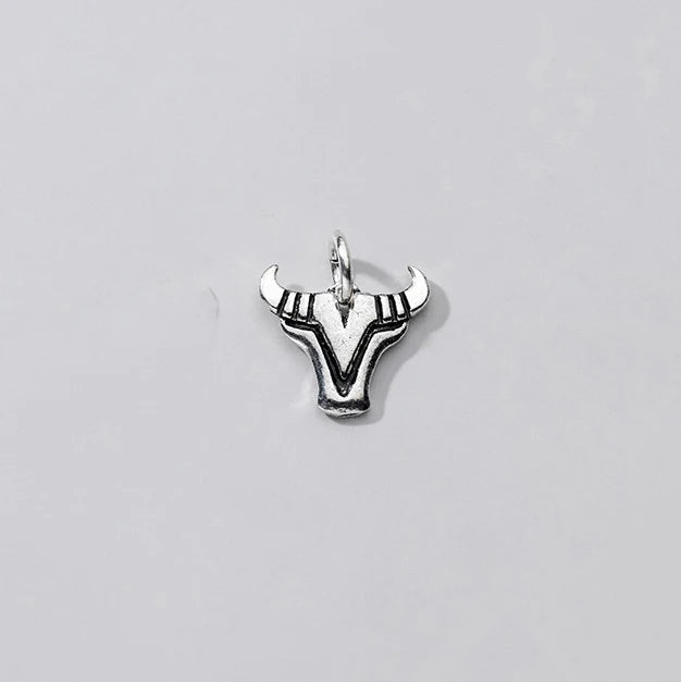 925 Silver Cow Animals Charm for DIY Necklace Bracelet