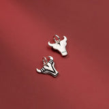 925 Silver Cow Animals Charm for DIY Necklace Bracelet
