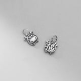 925 Silver Cow Blessing Animals Charm DIY Jewelry Accessory