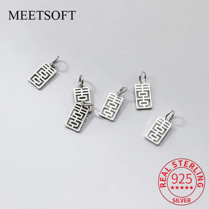 925 Silver Happy Letter Charms for DIY Jewelry Making