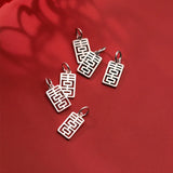 925 Silver Happy Letter Charms for DIY Jewelry Making