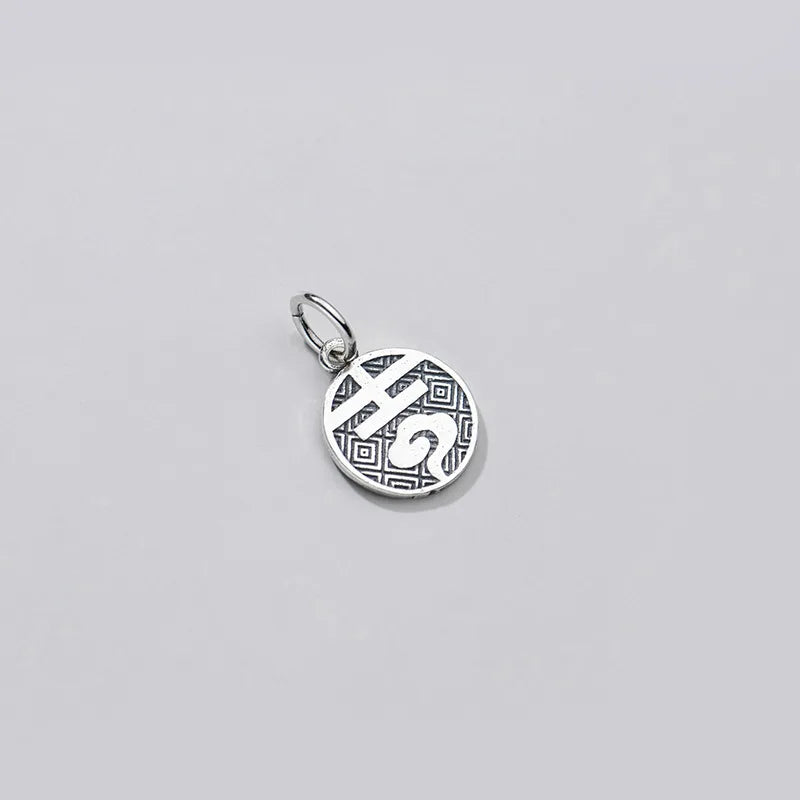 925 Sterling Silver Letter Cloud Charms for DIY Fine Jewelry
